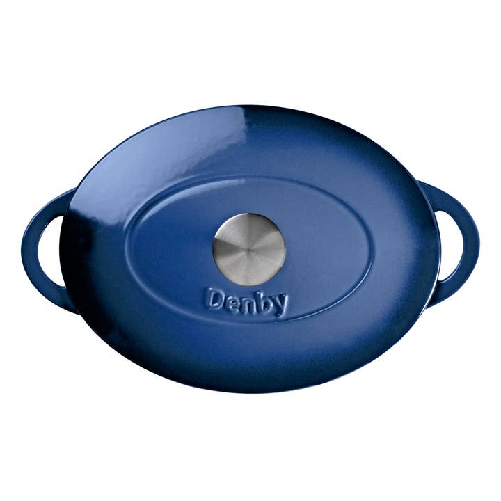 Denby - Vente Marmites - Cocotte ovale de 4,2 L en fonte au cobalt2