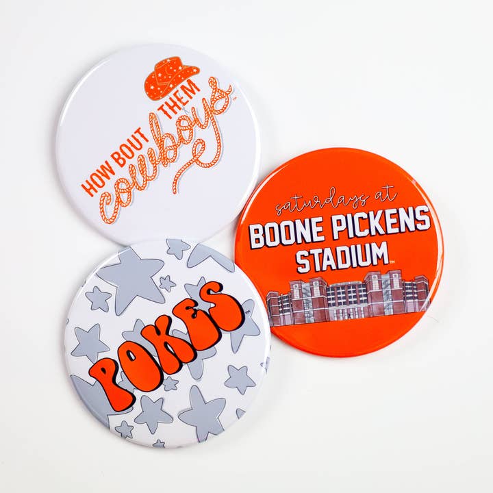Oklahoma State University Game Day Buttons | OSU Football for wholesale by Tailgated Co.