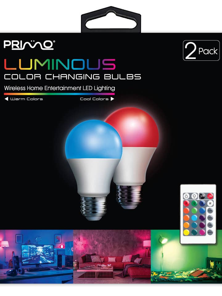 Luminous Color Changing LED Bulbs – 2-Pack for wholesale by M&S Distributions Corp