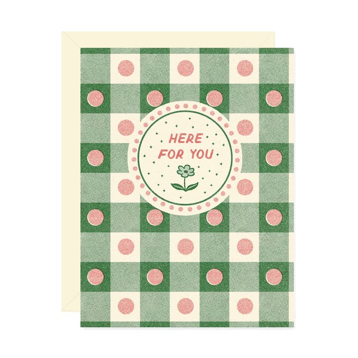 Here For You Card for wholesale by Wallflower Paper & Party