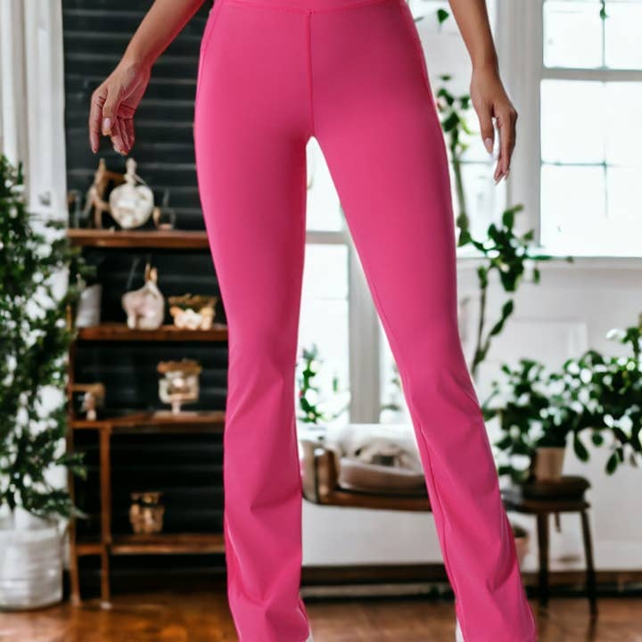 Drapey Wide-Leg High-Waisted Yoga Pants for wholesale by Active by Anna-Kaci