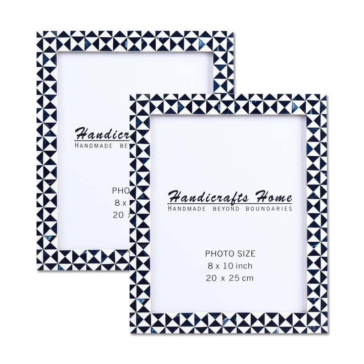 Muqeem & Brothers - Wholesale Picture Frame - Picture Frames Marquet-Prism Pk of 2 Black & White, 8 Sizes