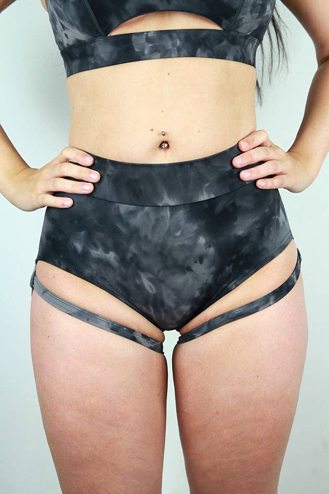 Rarr Designs - Wholesale Underwear - Women's - MARBLE GARTER High Waisted Brazil Scrunchie Bum Shorts6