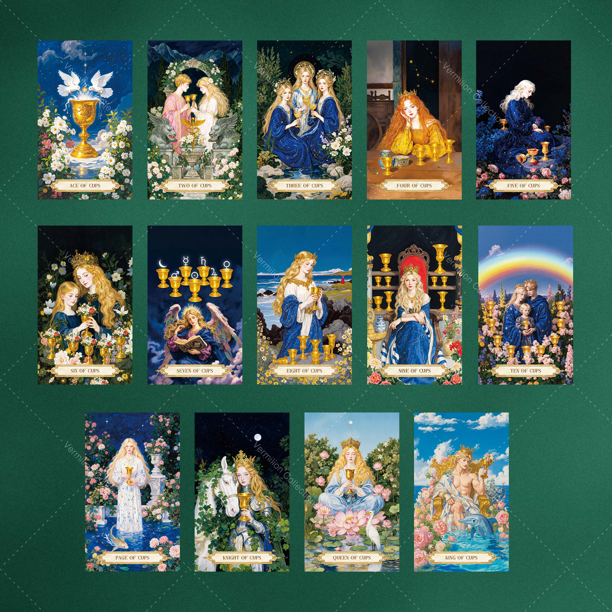 Vermilion Collection – wholesale Tarot-kort – Månskugga Blomsterlöfte Tarot7