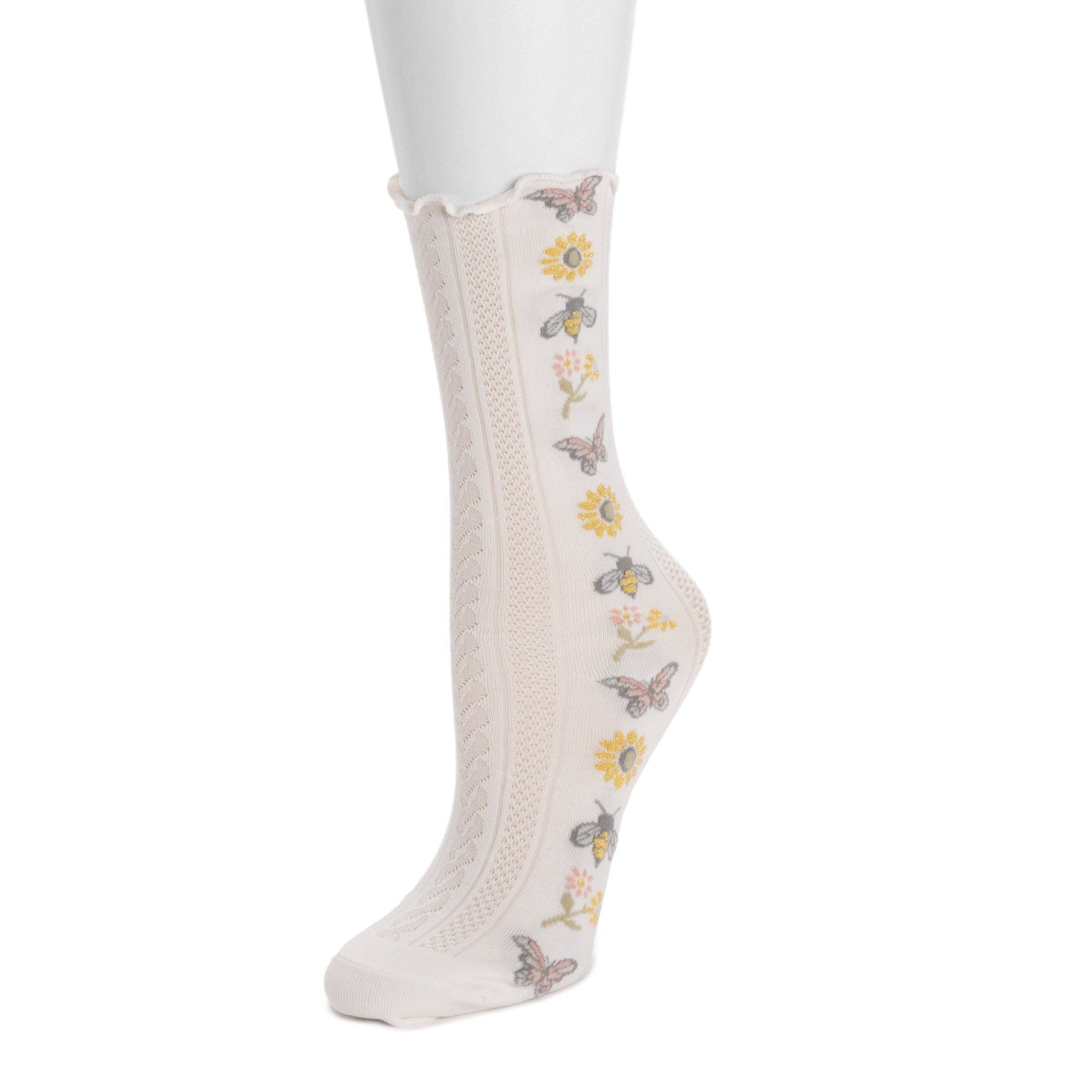 Muk Luks - Wholesale Socks - Women's - Muk Luks Women's Luxe Slouch Mesh Socks0