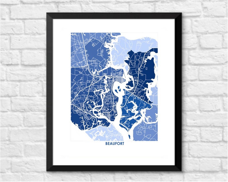 Juanita's Adventures - Wholesale Map - Juanitas Beaufort SC Map Print2