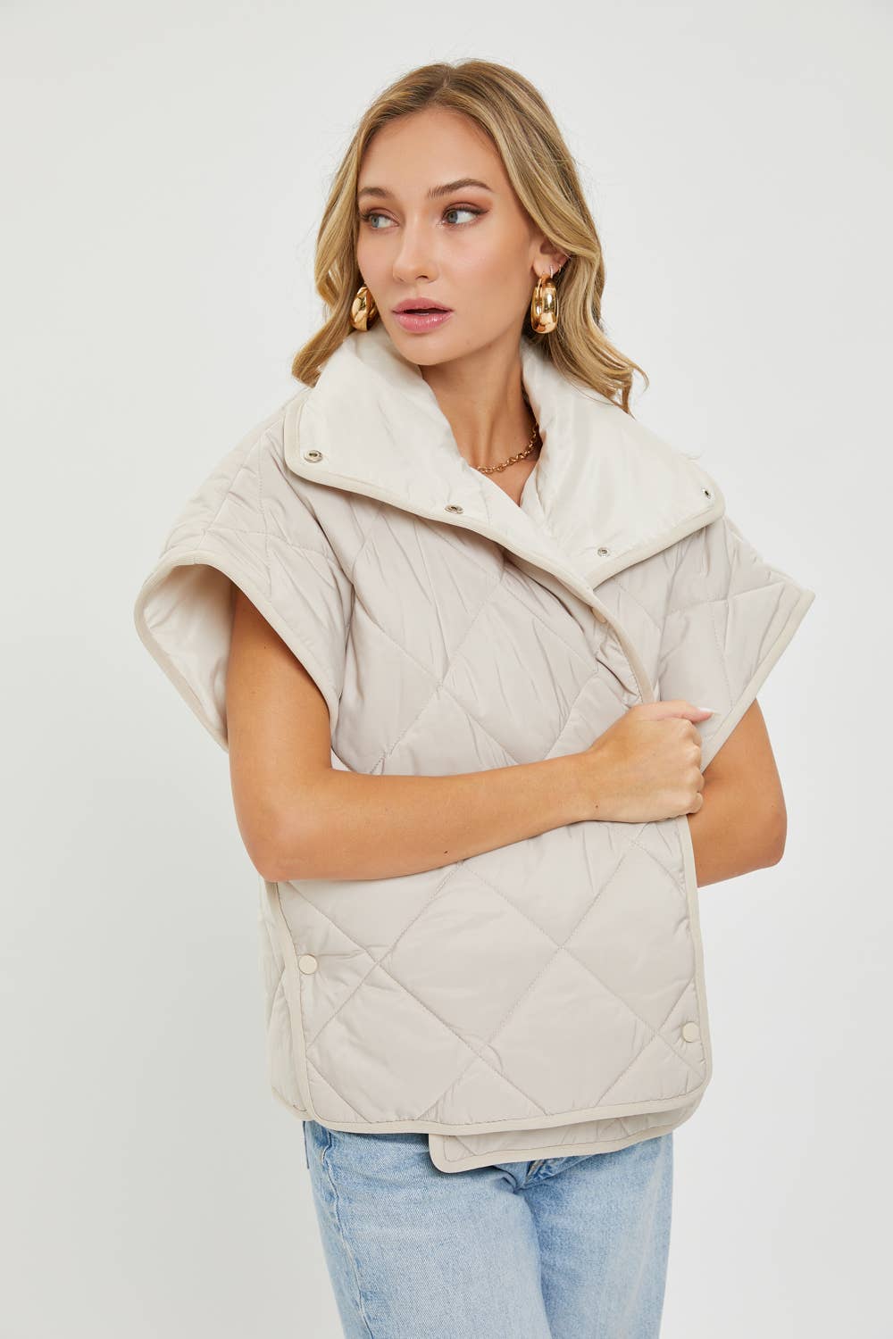Sweet Lovely by Jen - Wholesale Outerwear Vest - Women's - QUILTED  PADDED VEST OUTERWEAR 20