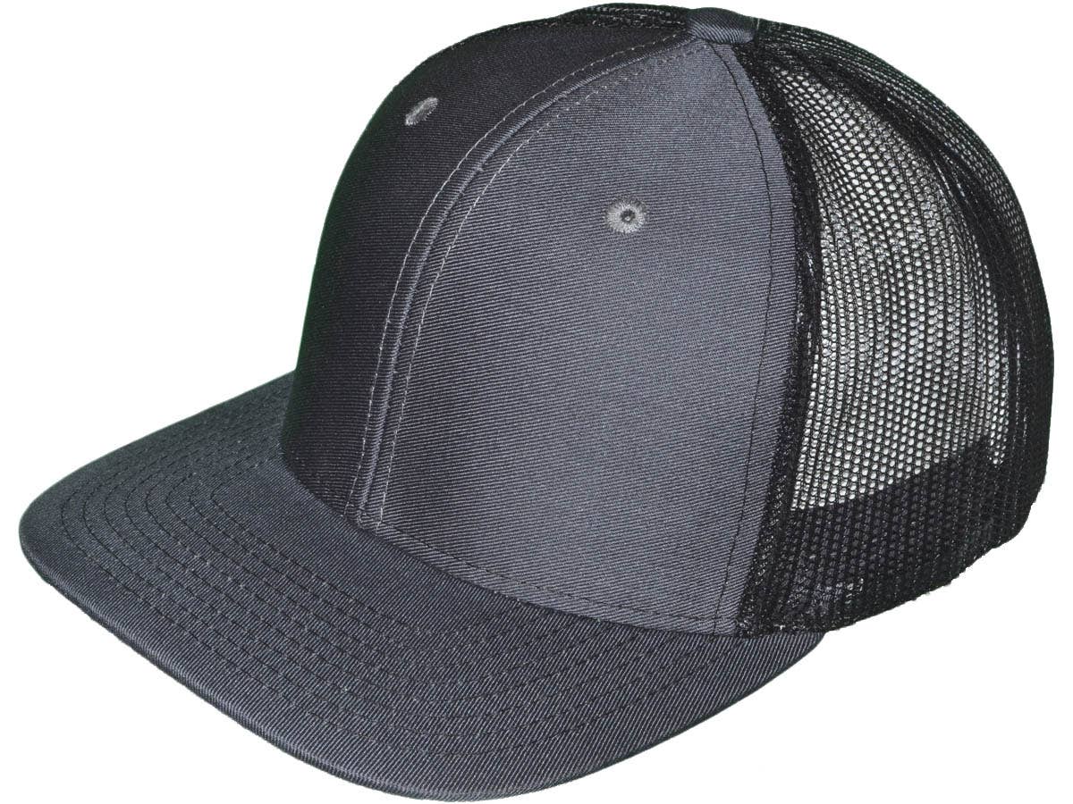 Buck Wholesale – Großhandel Trucker-Cap – Unisex – Blanko Trucker-Hüte — 6 Paneele SnapBack Mesh BK Caps19