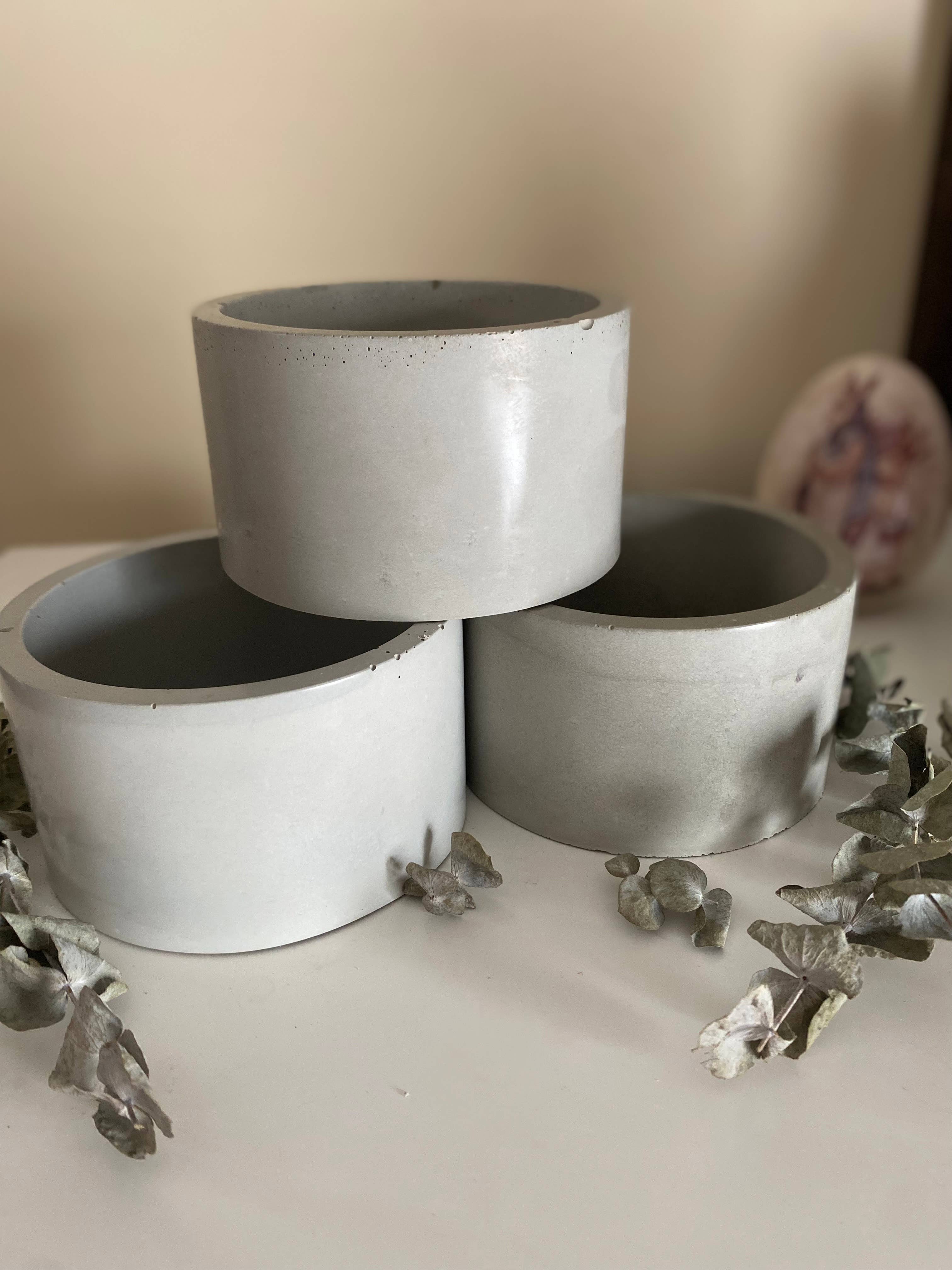 Hvid 4" betonkrukke | Beton plantepotte for engroshandel på Faire0