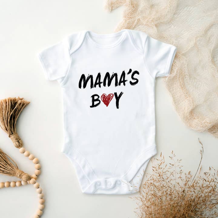 Mama's Boy Bodysuit, Valentine day, Horror Valentine, Baby for wholesale by Kayla Lynn Creates, LLC