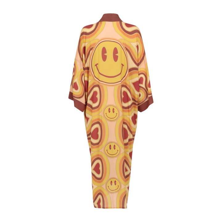 Wonderlust Smiley Duster Robe for wholesale by Henelle