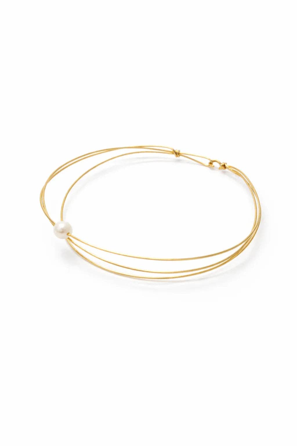 LA MAISON GISEL B. - Wholesale Bangle Bracelet - Jonc Trame fil triple dorée0
