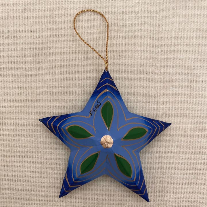 Tesoros Trading Company - Wholesale Ornament - Star Ornament with Nativity, Peru1