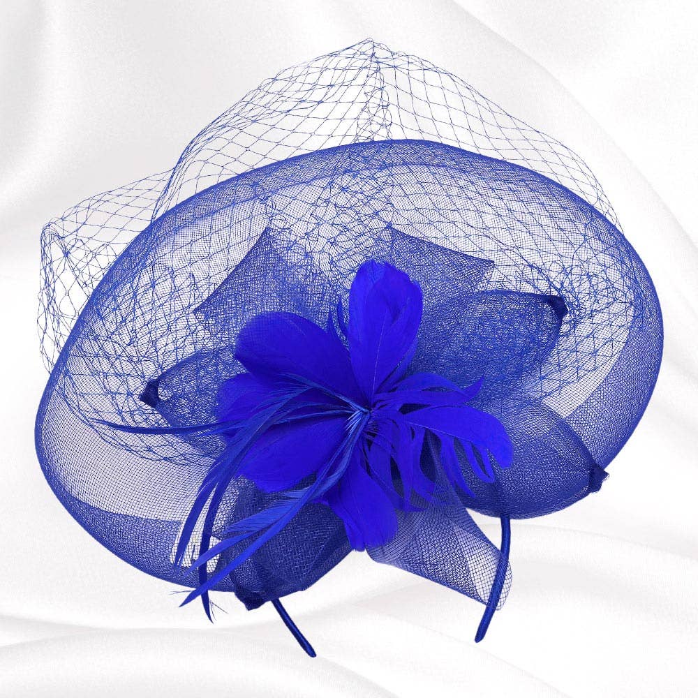 Sensibling Corp. - Wholesale Fascinator Hat - Women's - Flower Feather Mesh Fascinator / Headband6