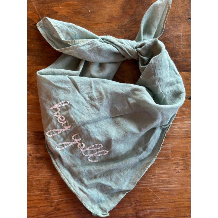 Little Lamb Designs - Wholesale Bandana - Women's - Embroidered Bandana With Chainstitch Text | Howdy