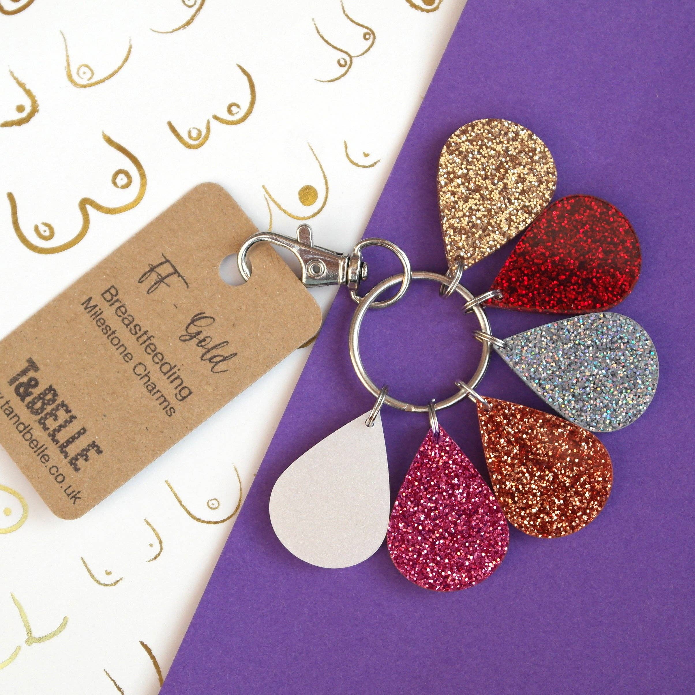 T & Belle – wholesale Milestone art/keepsake – Child & baby – Breastfeeding milestone award celebration charms5