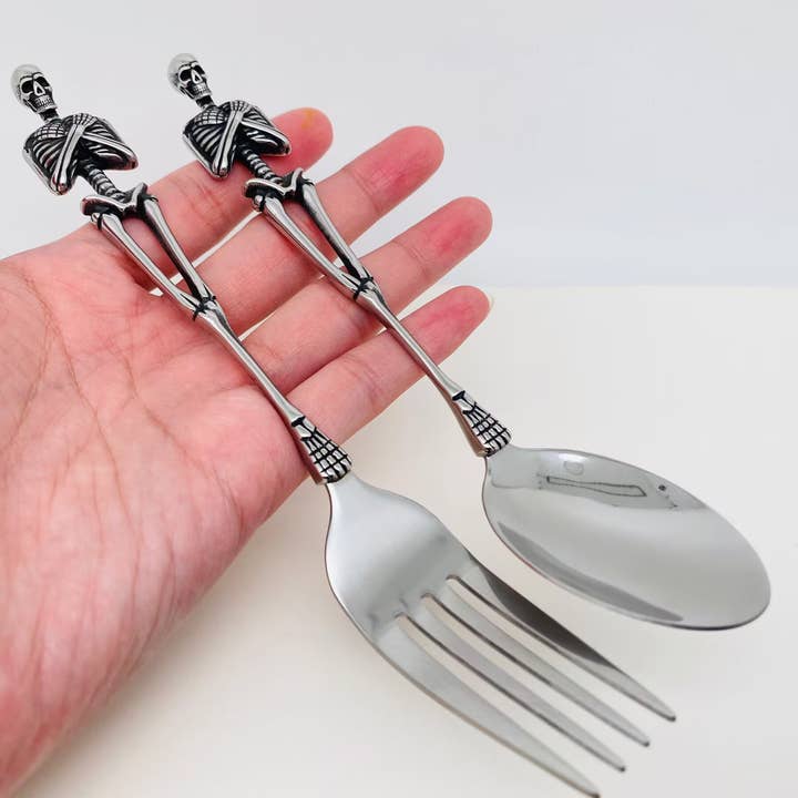 Skeleton Fork and Spoon 304 Stainless Steel Cutlery for wholesale by Mio Queena