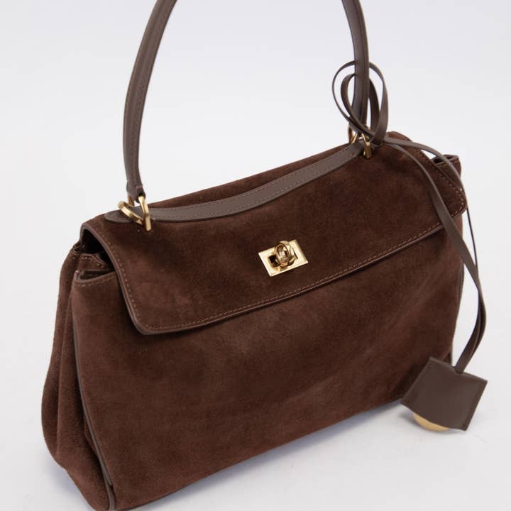 CCOCCI - Wholesale Satchel - Women's - SYDNEY-S CLASSIC GENUINE SUEDE LEATHER SATCHEL BAG10