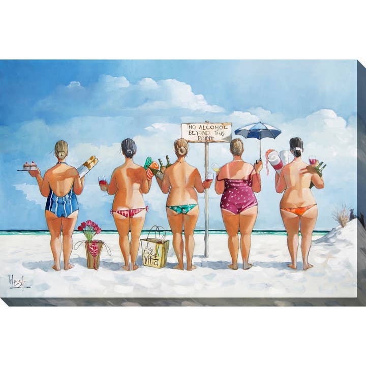 No Alcohol Beyond This Point Ii Printed 38x60 Canvas Art for wholesale by Streamline Art