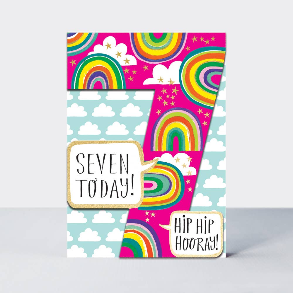 Rachel Ellen Designs – wholesale Födelsedagskort – Ditto - 7-årig flickas födelsedagskort