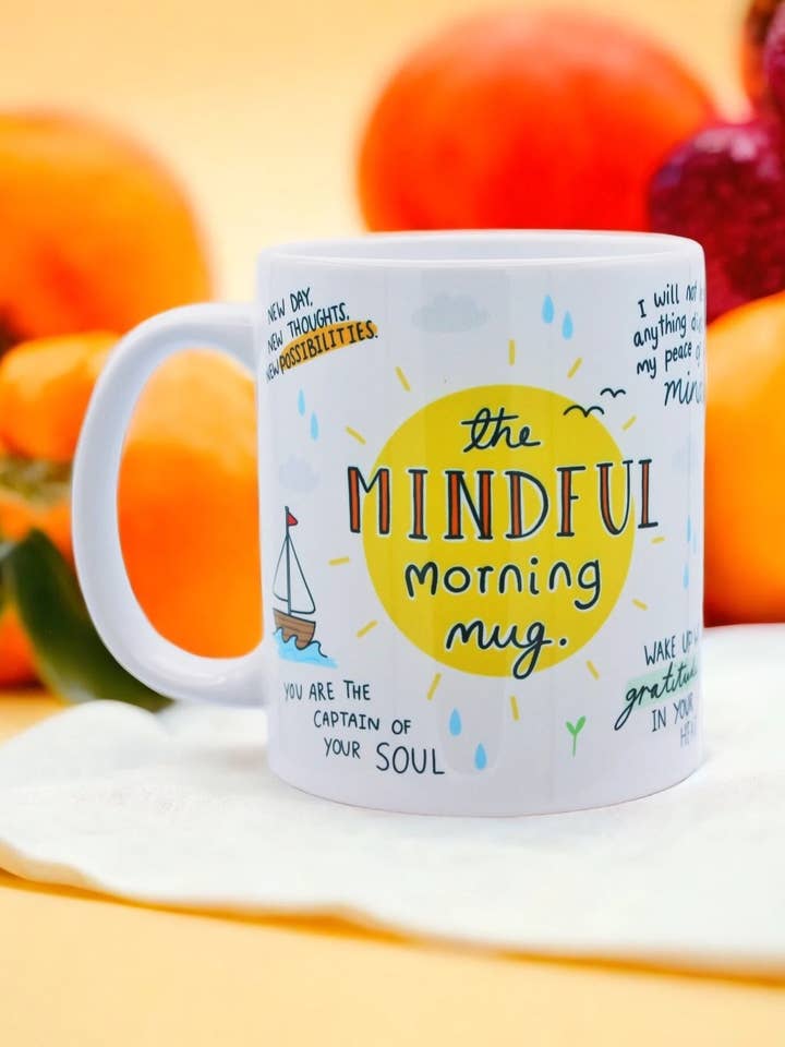 The MINDFUL Morning Mug- Mindfulness Gift | Positive Gift for wholesale by Feel Good Gift co.