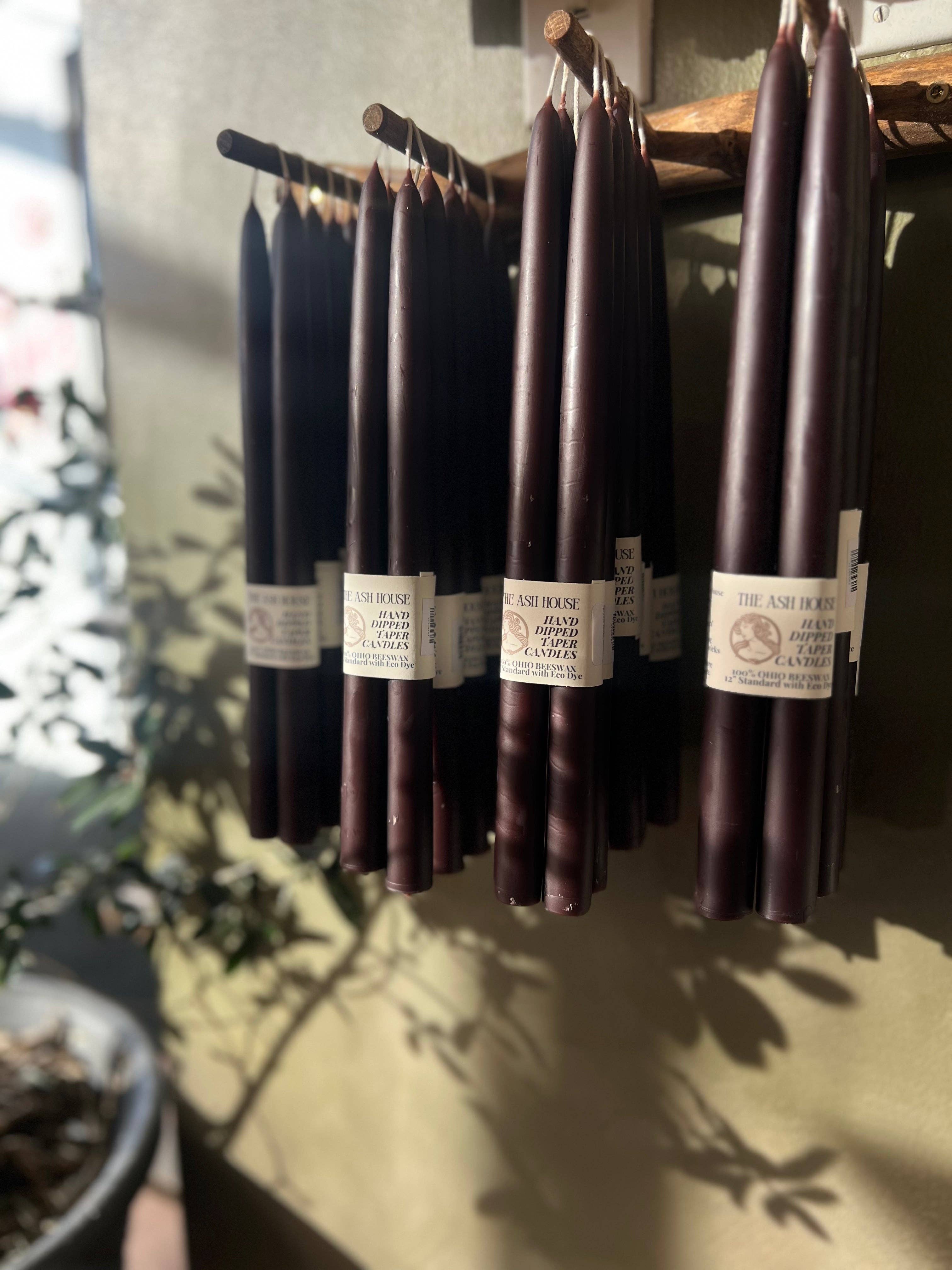 The Ash House Soap Studio - Wholesale Tapered Candle/Candlestick - Beeswax Taper Candles 12" Standard1