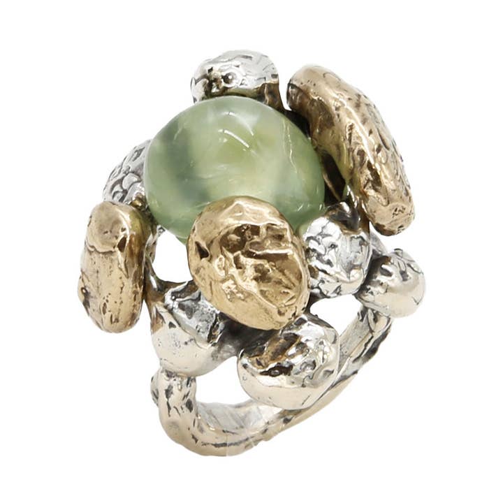 Mandile Gioielli - Wholesale Cocktail/Statement Ring - Silver and bronze ring with semiprecious stone (AR165)8