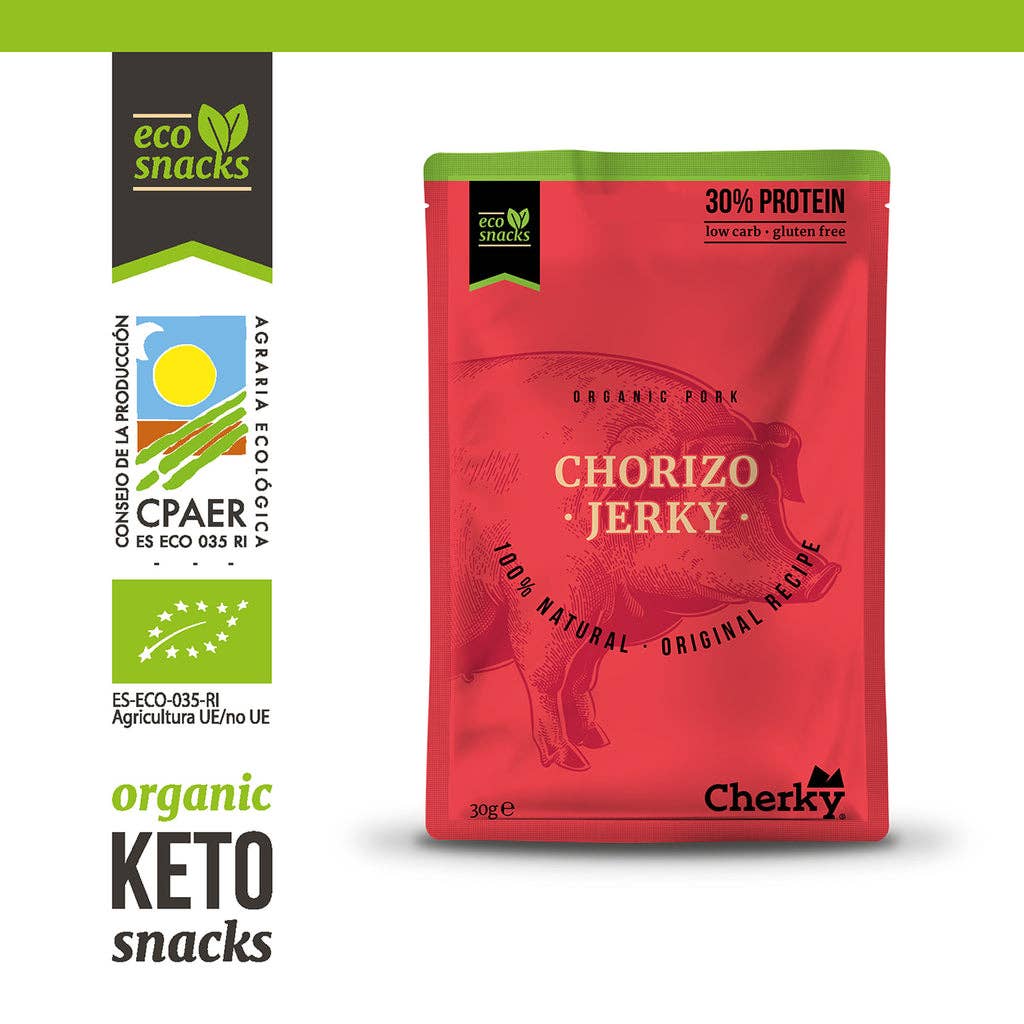 Cherky – wholesale Jerky – ECO · pork jerky · CHORIZO 30g3