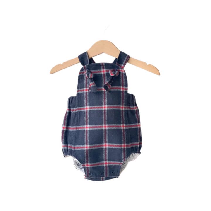 Romper Avocado grå blå ternet for engroshandel hos Dot baby