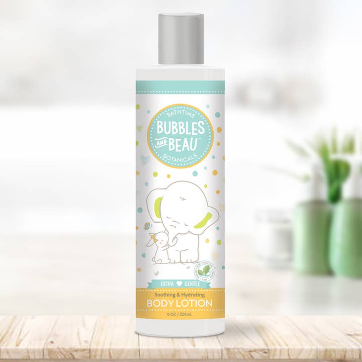 Bubbles and Beau Luxury Bathtime Essentials - Wholesale Body Cream/Lotion - Baby - 8 oz Bubbles and Beau Body Lotion
