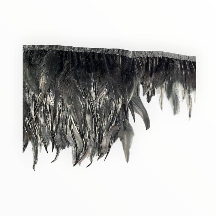 Ostrich Feather Trim - Black for wholesale by City Fabrics
