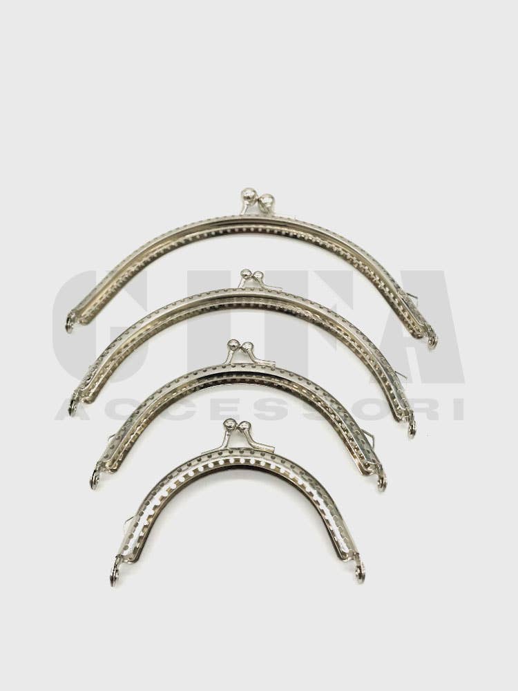 Gifa Accessori – Fecho por atacado – Clic clac meia-lua níquel vários tamanhos art # 1/r1