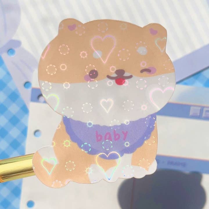 Cute Baby Shiba Sticker for wholesale by Bwread Shop
