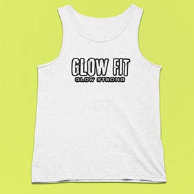 Men's White Tank Top for wholesale by Glow Galaxy