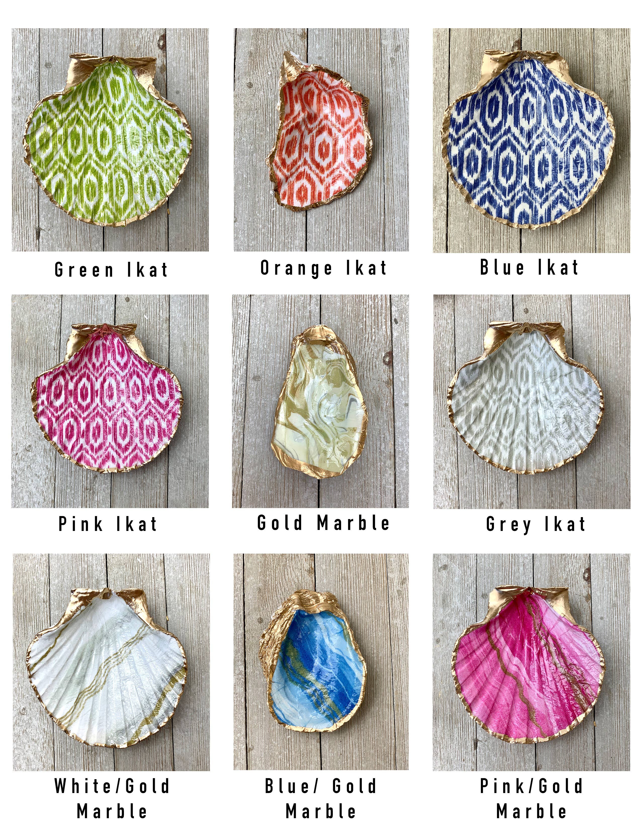 Ten Twenty Six Designs – Prato/tigela decorativa por atacado – Conjunto de Conchas para Decoupage – Vieira, Ostra ou Amêijoa4