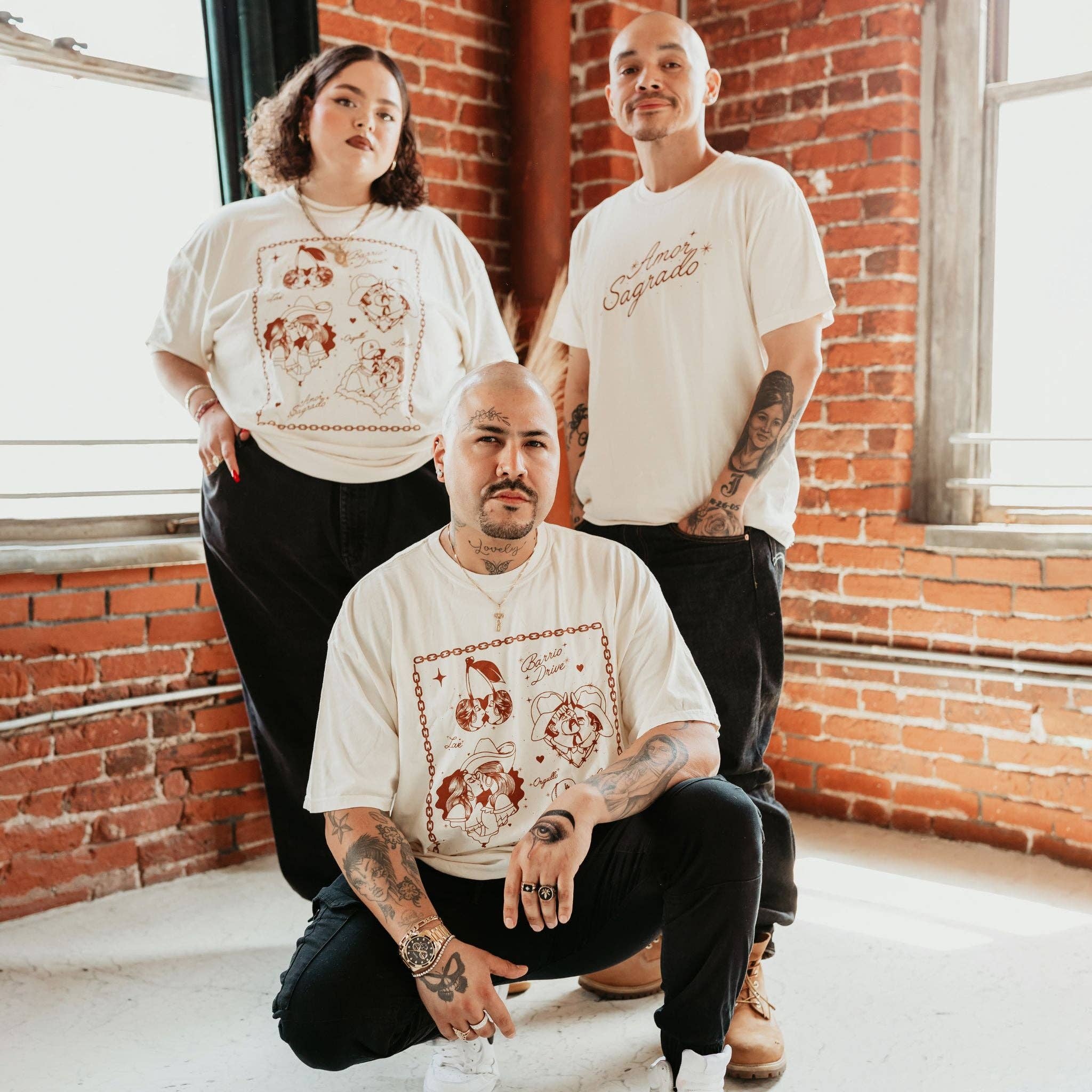 Barrio Drive – Großhandel T-Shirt mit Siebdruck – Damen – Amor Sagrado Hemd1