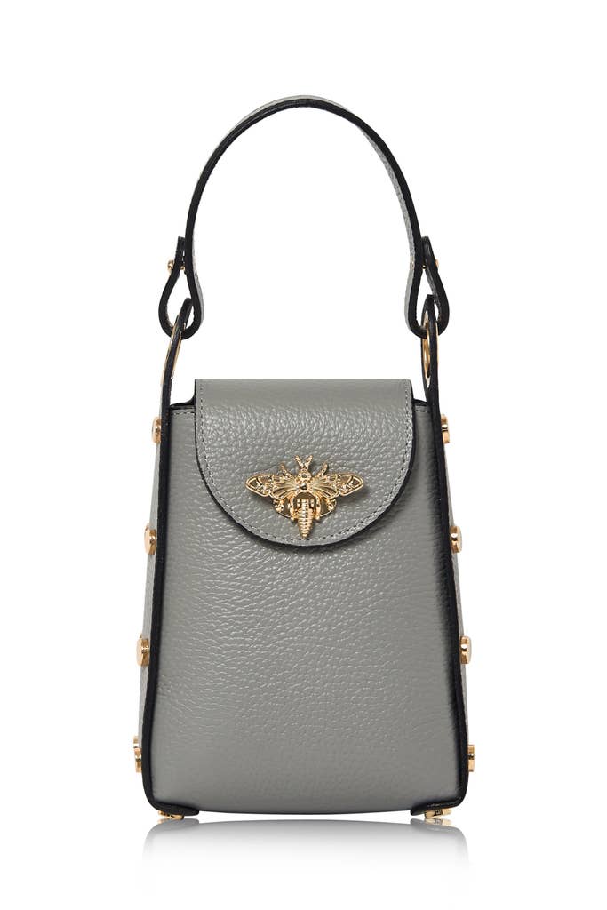 MONTTE DI JINNE - Vente Sac à bandoulière – femme - Mini sac abeille en cuir véritable italien avec bandoulière chaîne dorée27