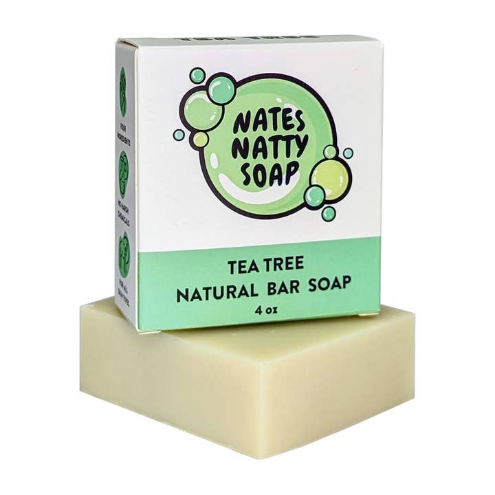 Tea Tree Natural Bar Soap, 4oz. for wholesale by Nate's Natty