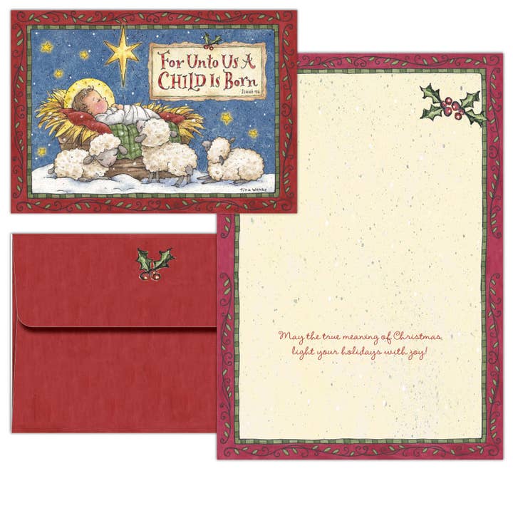 For Unto Us a Child is Born — 26 cartes de finition spéciales pour la vente par Crown Point Graphics