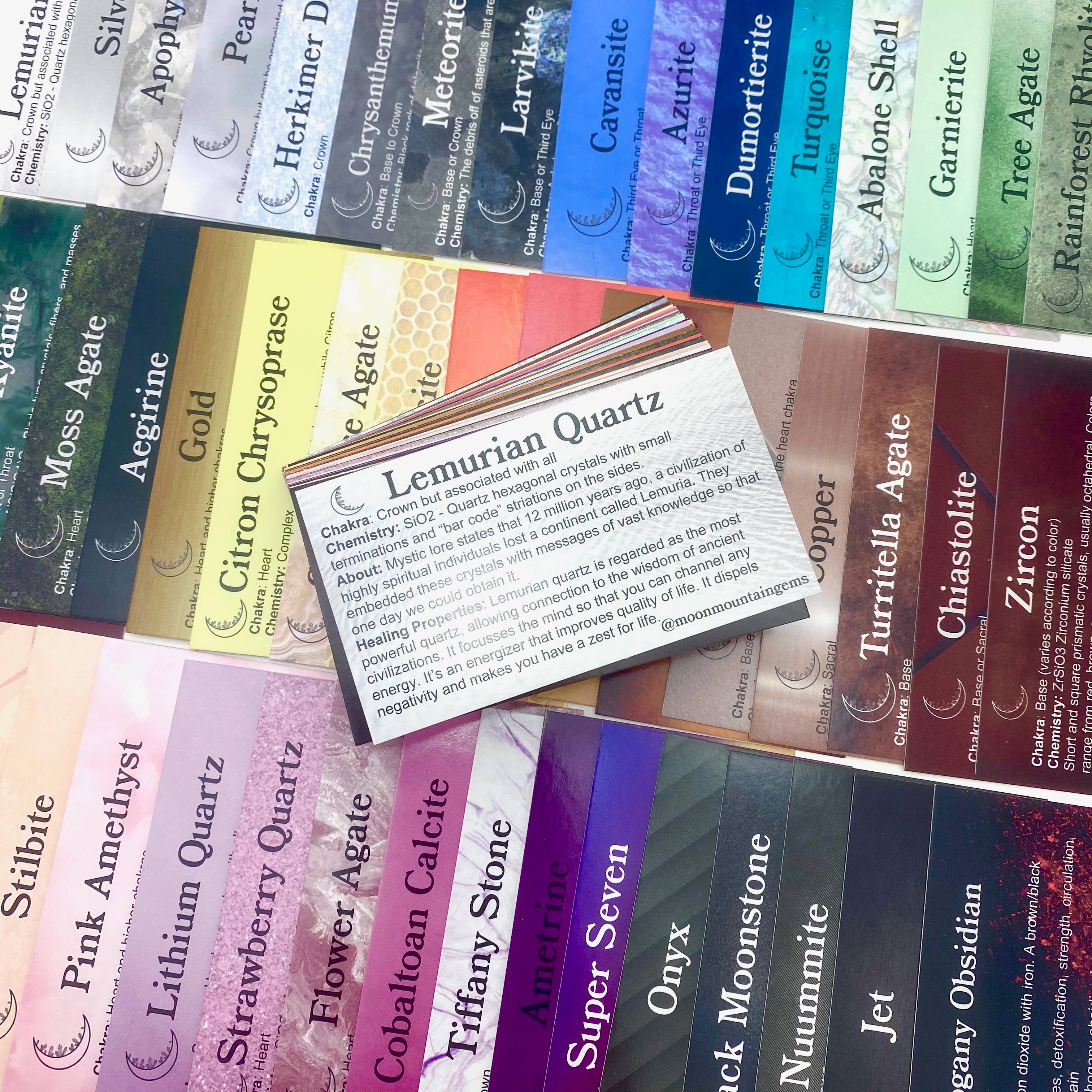 Moon Mountain Gems - Vente Cartes de tarot - Jeu de cartes de guérison par les cristaux Édition 35