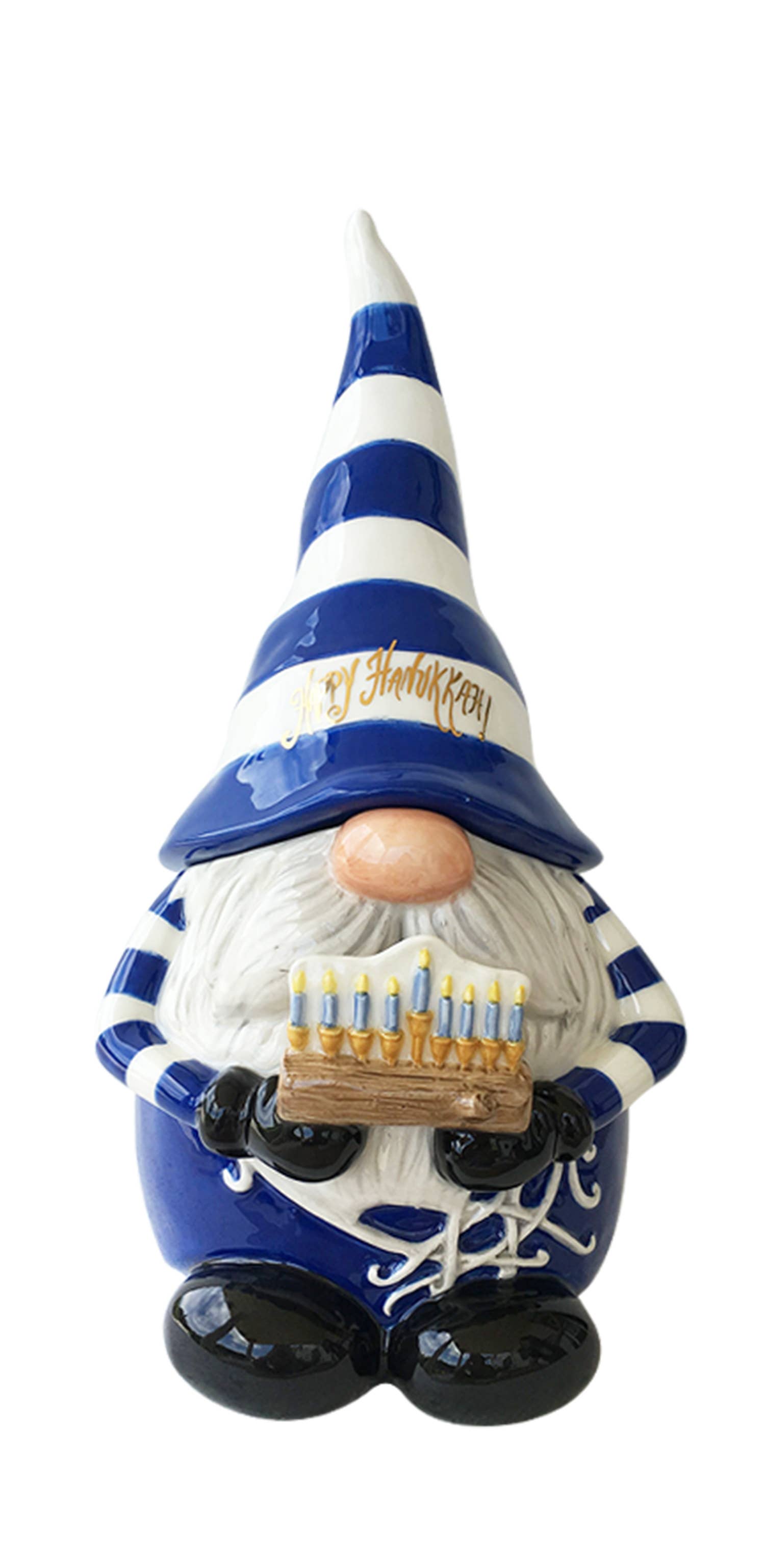 Blue Sky Clayworks – wholesale Biscuit jar – GNOME HANUKKAH COOKIE JAR