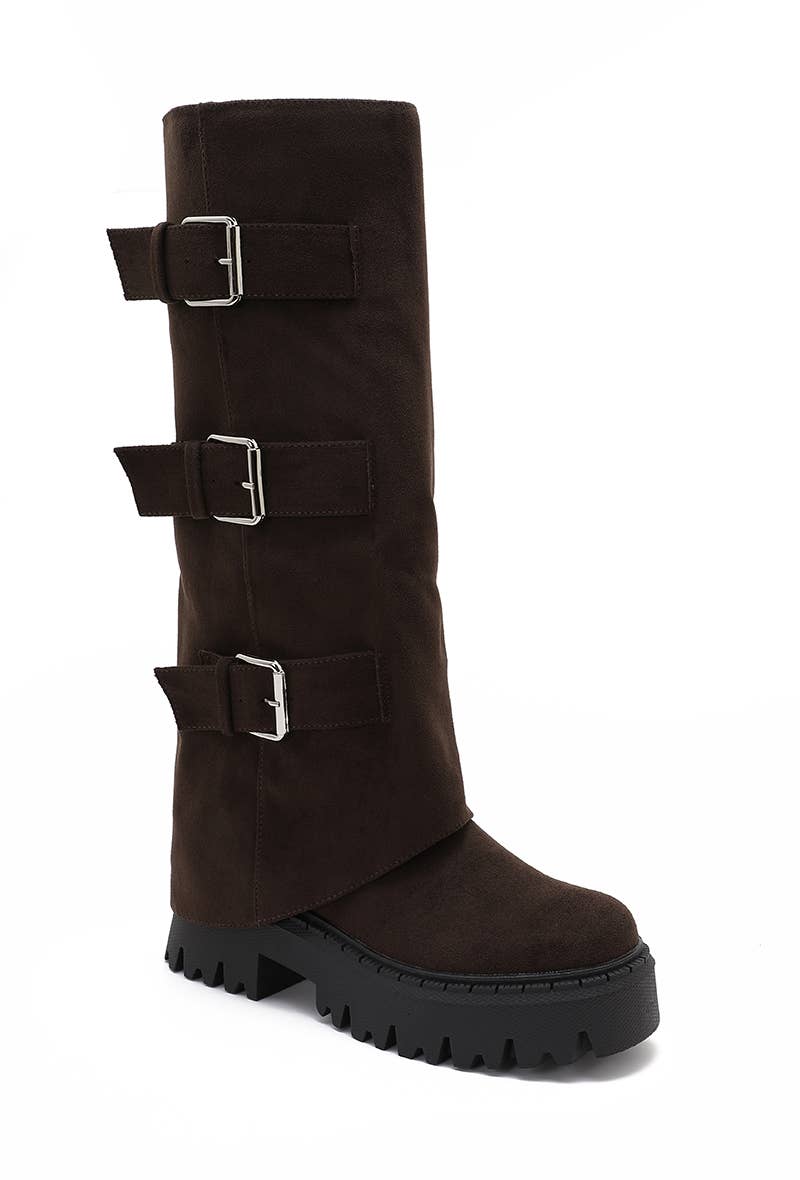 Joia Paris - Wholesale Booties - Women's - High boots with lug sole and triple straps WZ-11212