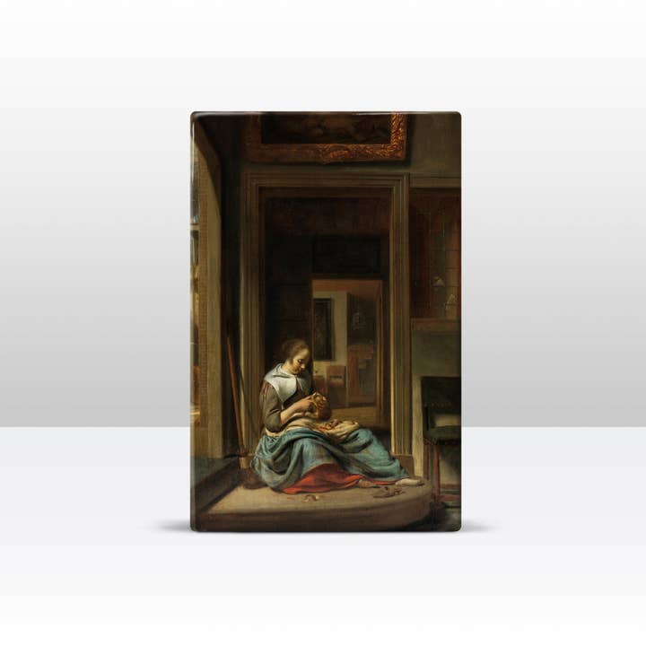 Laqueprint - Wholesale Art Print - Laqueprint - The apple painter - Cornelis Bisschop - 19.5 x 30 cm - LP0142