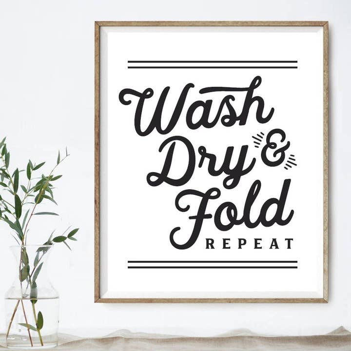 Lavage à sec, pliage et répétition pour la vente par Lettered & Lined