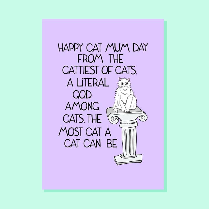 LE CHAT DE TOUS LES CHATS, LA CARTE CAT MUM pour la vente par Cor Blimey