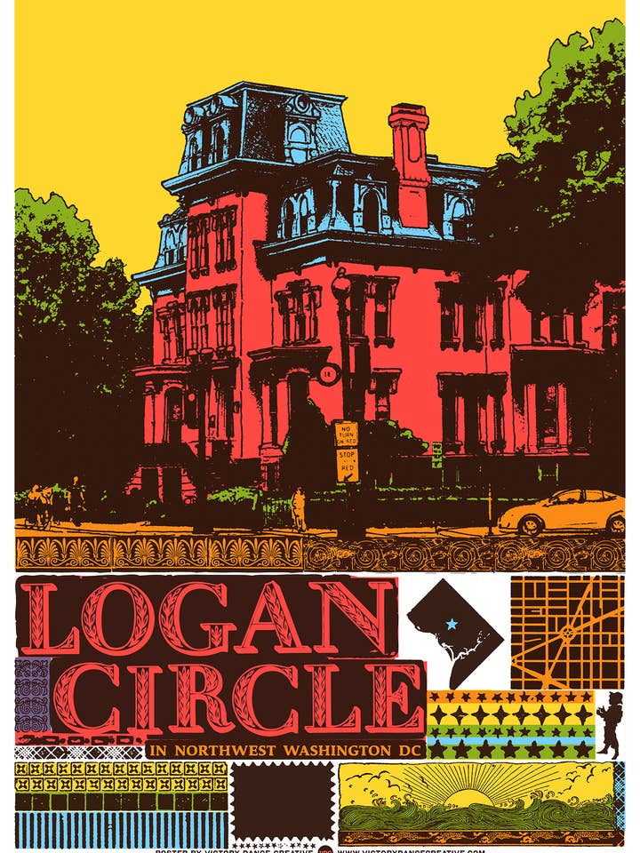 Serigrafía Logan Circle DC para venta al por mayor de Victory Dance Creative