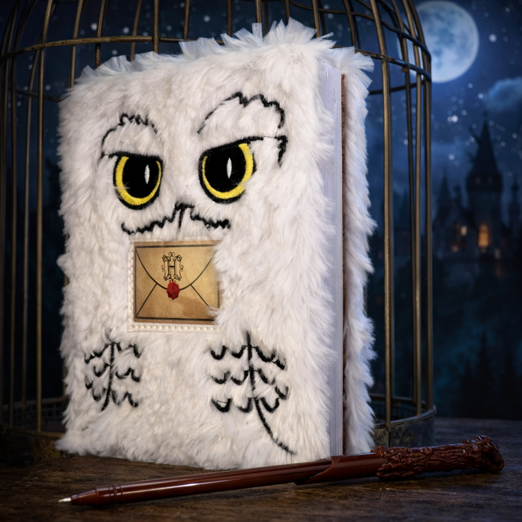 Mad Monkey GmbH - Wholesale Notebook - Harry Potter - Plush Notebook Set "Hedwig"0