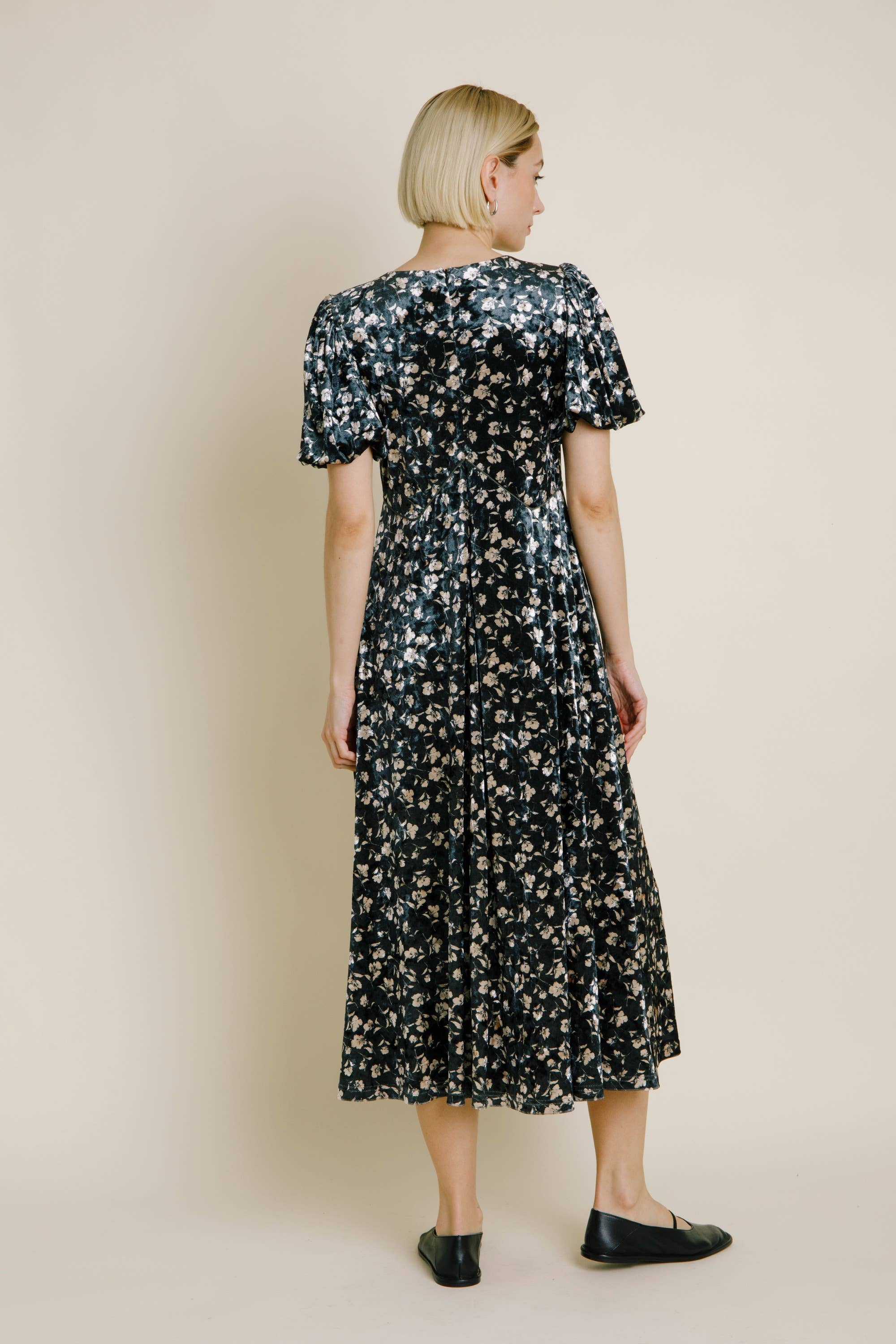 Aureum - Wholesale Dress - Women's - AD1754 - VELVET MIDI DRESS W/ CORDING2