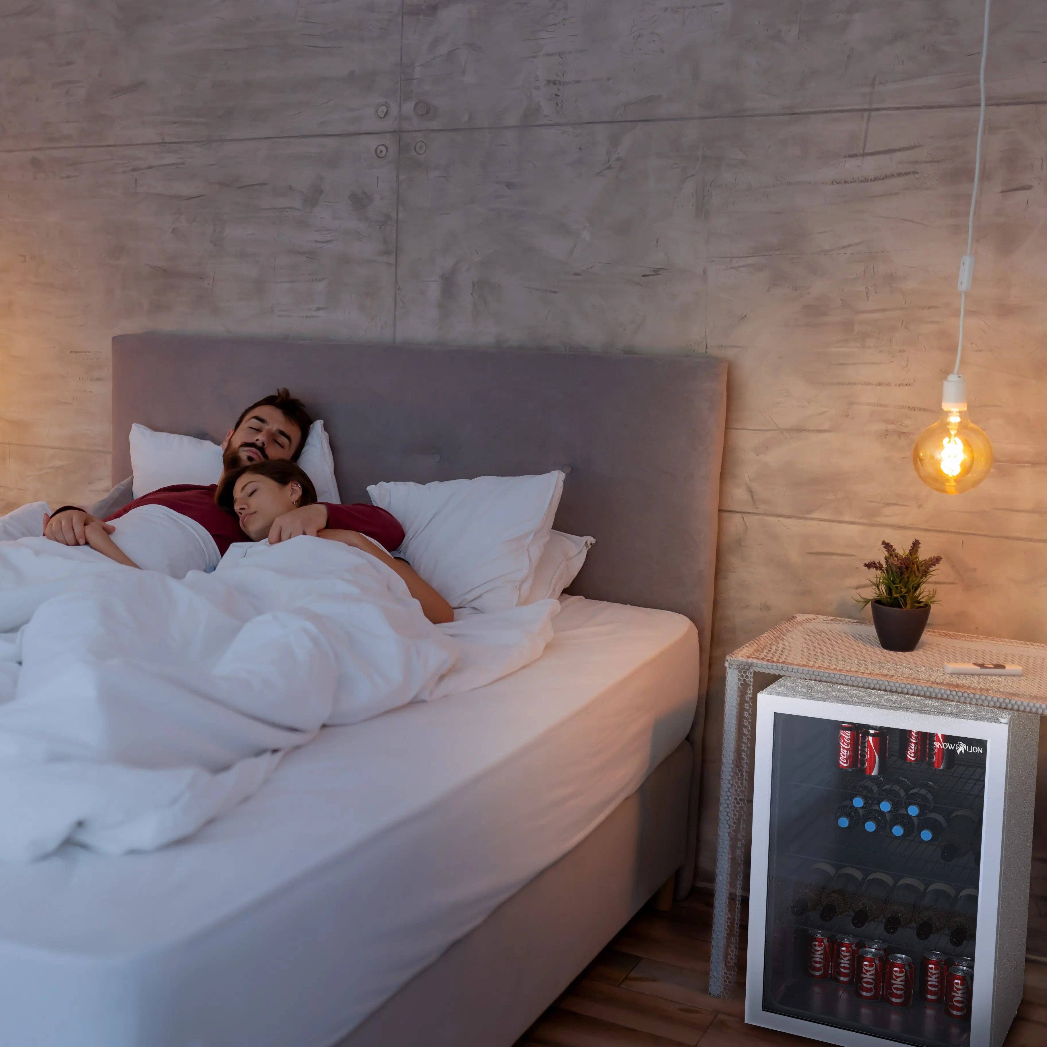 Promounts – wholesale Portable/mini fridge – SnowLion Premium 131L Beverage Refrigerator 4.6 Cu.ft. Freestanding Mini Fridge With Glass Door in White5