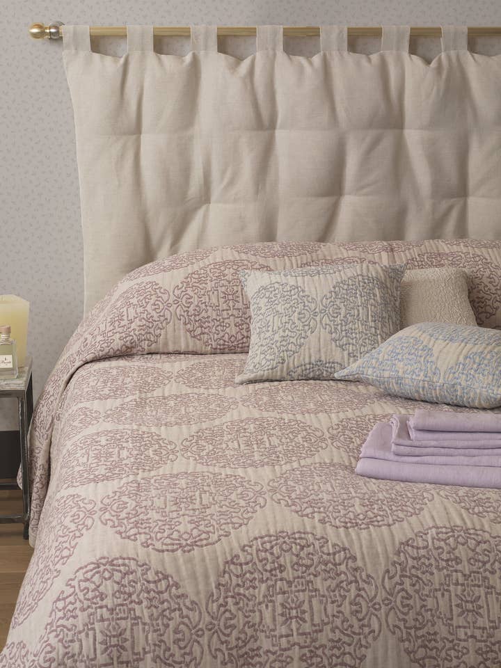 Couvre-lit Eldorado en mélange de lin et coton pour la vente par BUSATTI